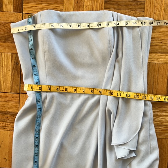 Halston Heritage Baby Blue Sleeveless Column Gown Sz 10 EUC - Picture 8 of 9